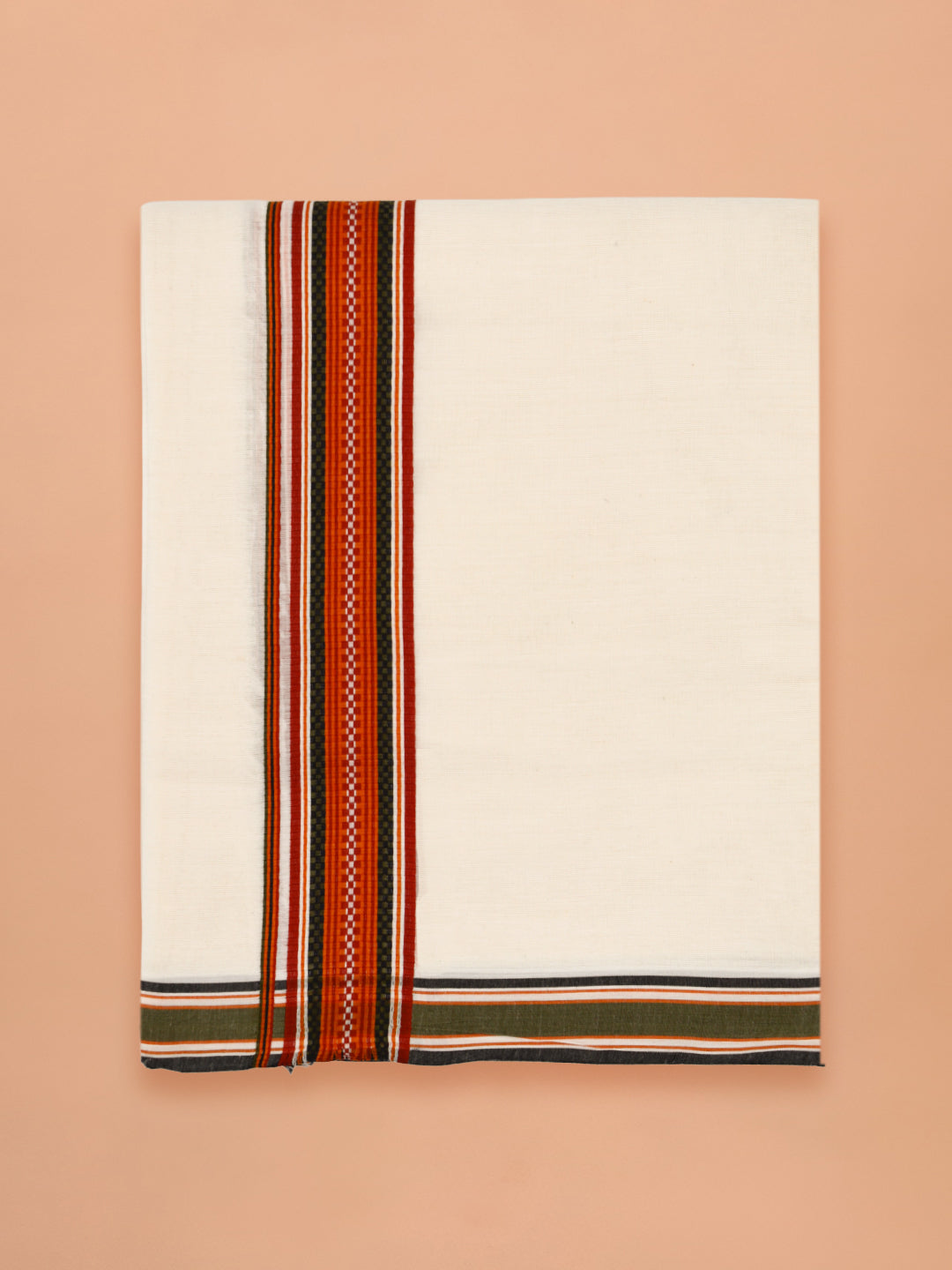 PANCHAA™ Handwoven Azo-Free Dyes Extra Weft Dhoti D7