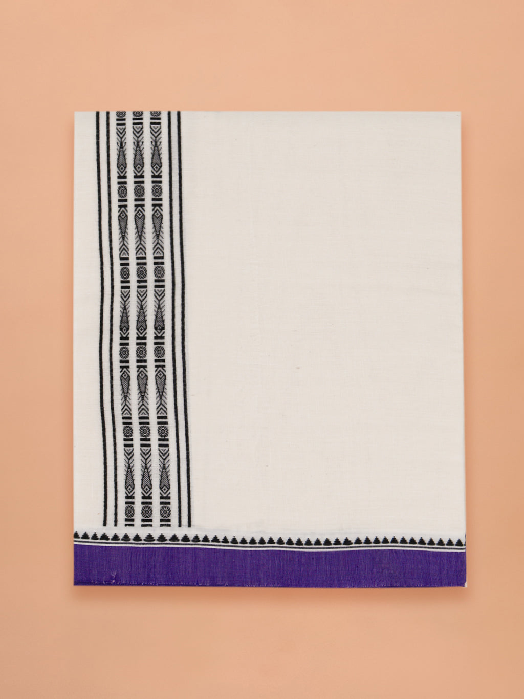 PANCHAA™ Handwoven Azo-Free Dyes Extra Weft Dhoti D11