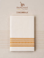 PANCHAA™ Handwoven Azo-Free Dyes Extra Weft Dhoti D8