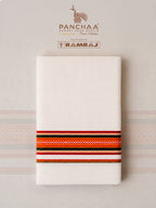 PANCHAA™ Handwoven Azo-Free Dyes Extra Weft Dhoti D7
